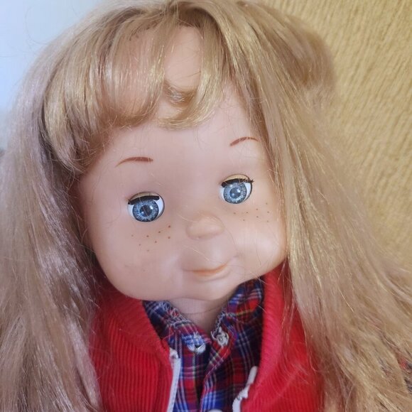 Playskool Doll 18" Tall Vintage 1986 Strawberry Blonde Hair Blue Sleepy Eyes - Picture 3 of 11